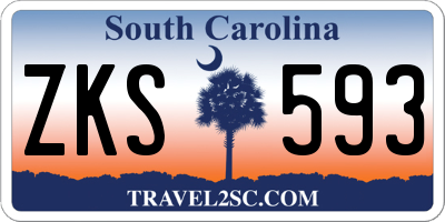 SC license plate ZKS593