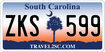 SC license plate ZKS599