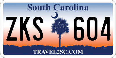 SC license plate ZKS604