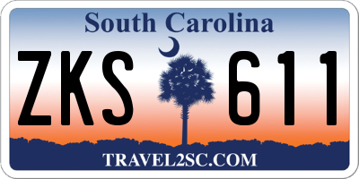 SC license plate ZKS611