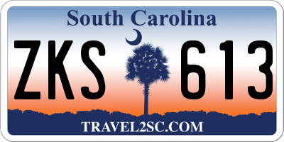 SC license plate ZKS613
