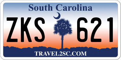 SC license plate ZKS621