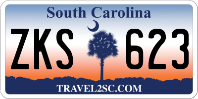 SC license plate ZKS623