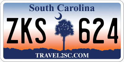 SC license plate ZKS624