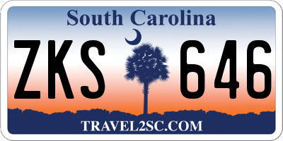 SC license plate ZKS646