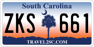 SC license plate ZKS661