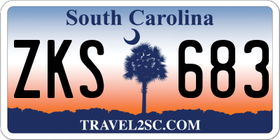 SC license plate ZKS683