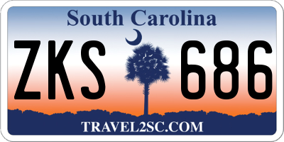 SC license plate ZKS686