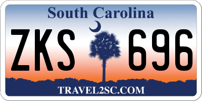 SC license plate ZKS696