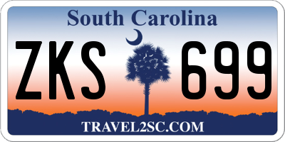 SC license plate ZKS699