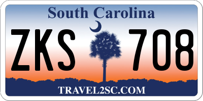 SC license plate ZKS708