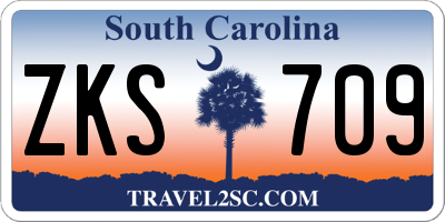 SC license plate ZKS709