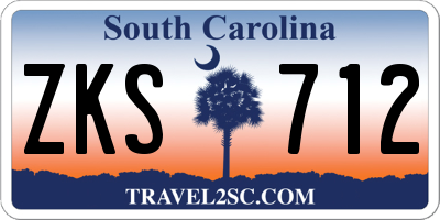 SC license plate ZKS712