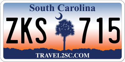 SC license plate ZKS715