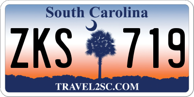SC license plate ZKS719