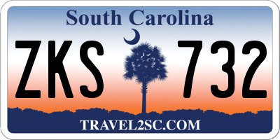 SC license plate ZKS732