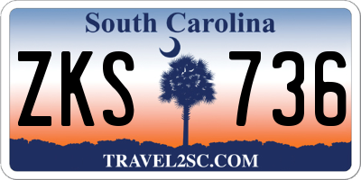 SC license plate ZKS736