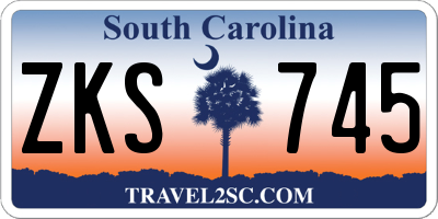 SC license plate ZKS745