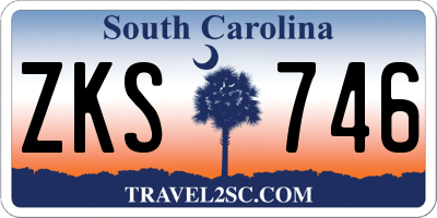 SC license plate ZKS746