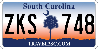 SC license plate ZKS748