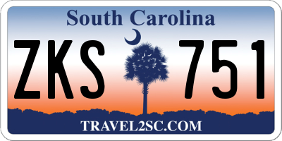SC license plate ZKS751