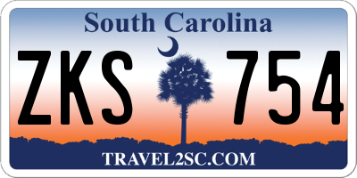 SC license plate ZKS754