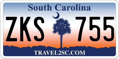 SC license plate ZKS755