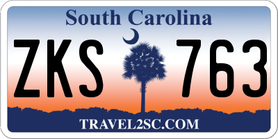 SC license plate ZKS763