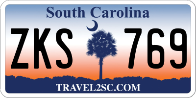 SC license plate ZKS769