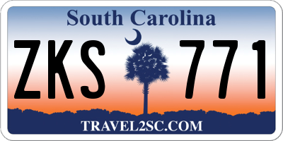 SC license plate ZKS771