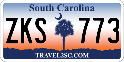 SC license plate ZKS773