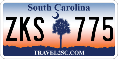 SC license plate ZKS775
