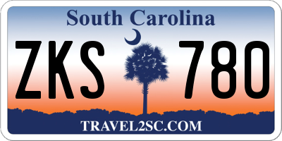 SC license plate ZKS780