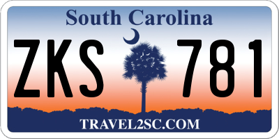 SC license plate ZKS781