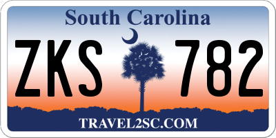 SC license plate ZKS782