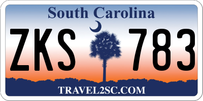 SC license plate ZKS783
