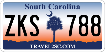 SC license plate ZKS788