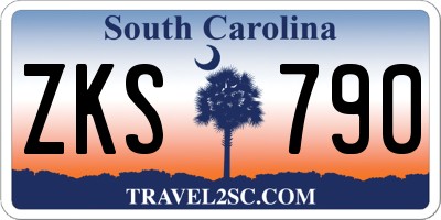 SC license plate ZKS790