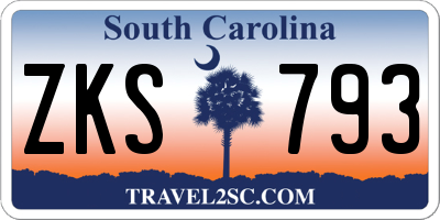 SC license plate ZKS793