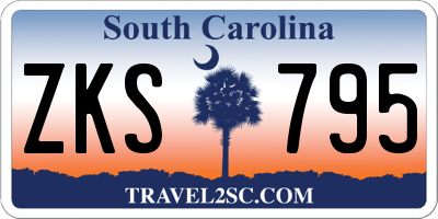 SC license plate ZKS795