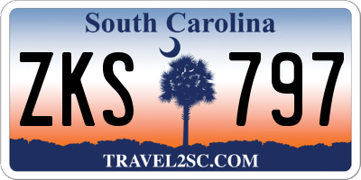 SC license plate ZKS797