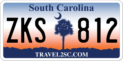 SC license plate ZKS812