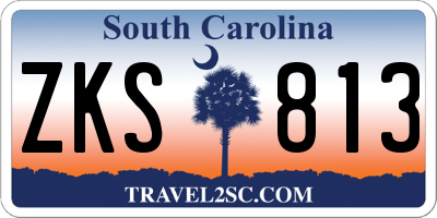 SC license plate ZKS813