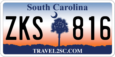 SC license plate ZKS816