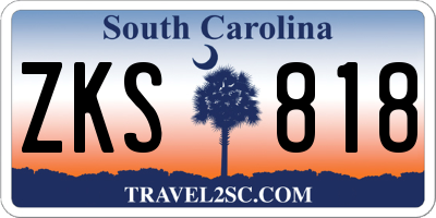 SC license plate ZKS818