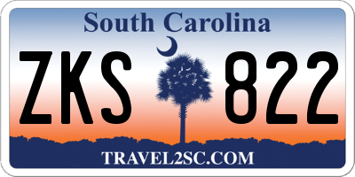 SC license plate ZKS822