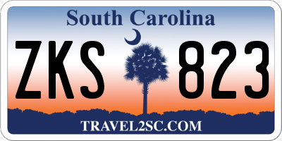 SC license plate ZKS823