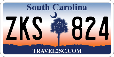 SC license plate ZKS824