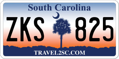 SC license plate ZKS825