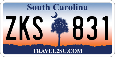 SC license plate ZKS831
